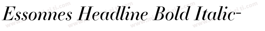 Essonnes Headline Bold Italic字体转换